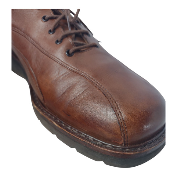 Mephisto Brown Leather Oxford Shoe Size 13 Solid Goodyear Welt Air Relax Loafer - Picture 14 of 15